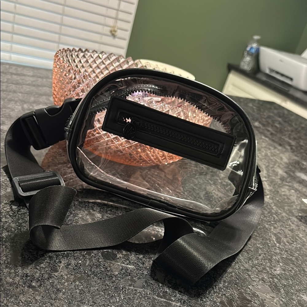 Clear Black Belt Bag